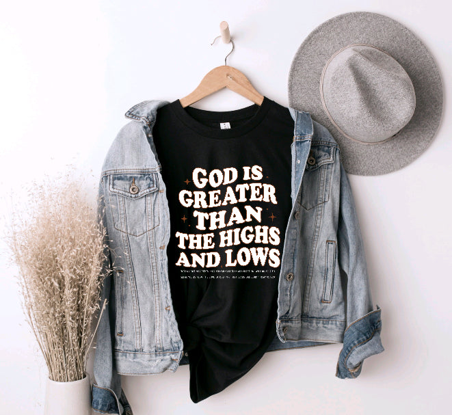GOD IS GREATER THAN THE HIGHS AND LOWS