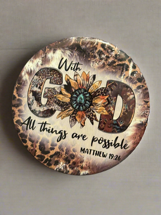 WITH GOD ALL THINGS ARE POSSIBLE- POCKET MIRROR