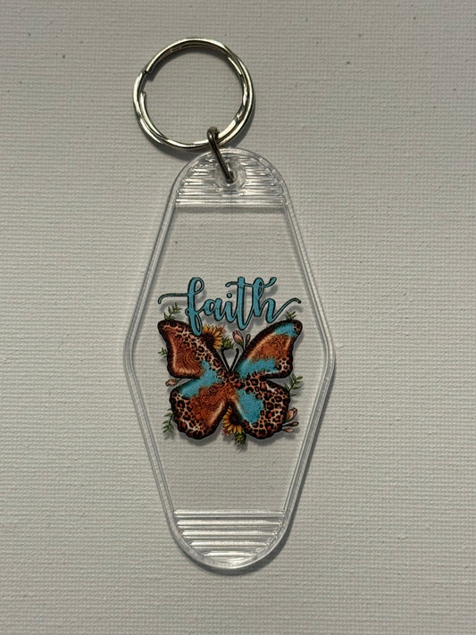 FAITH BUTTERFLY - KEYCHAIN