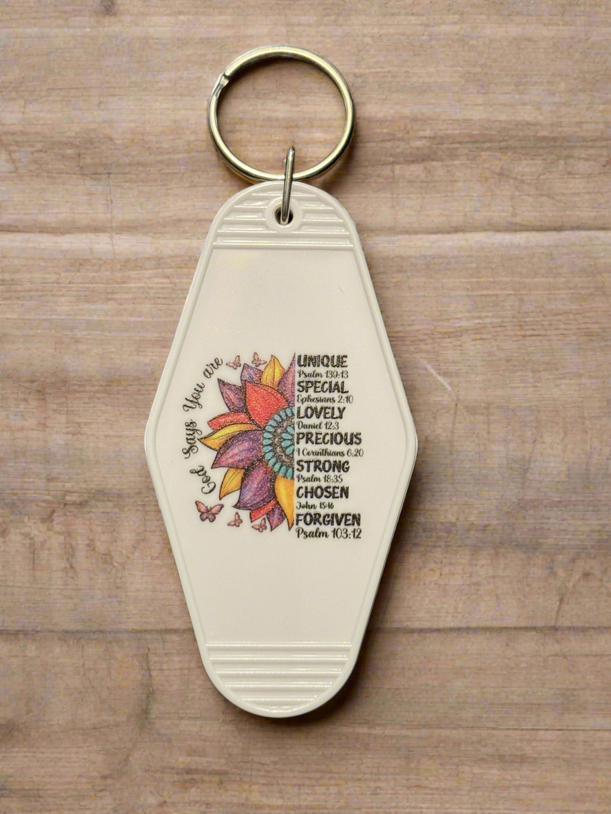 GOD SAYS YOU ARE - KEYCHAIN