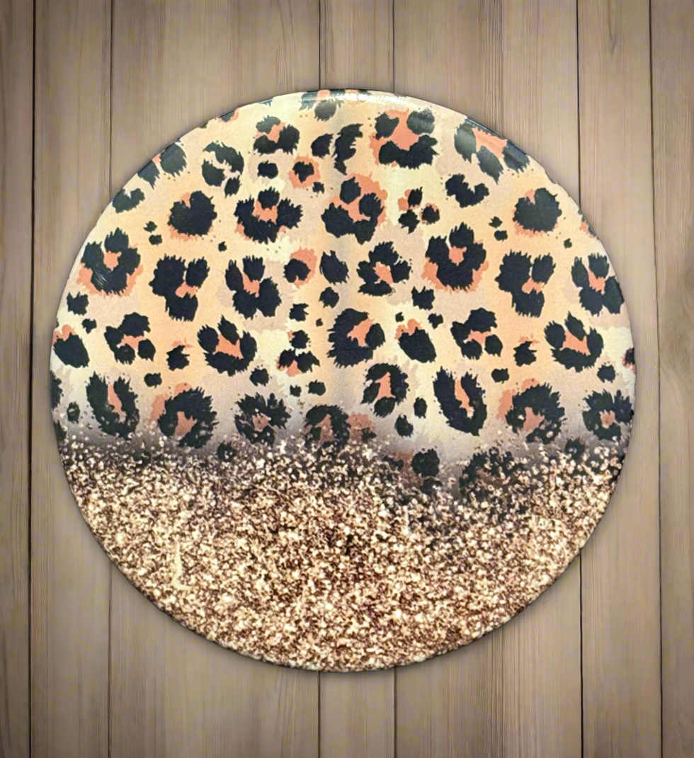 Glitter Leopard - Pocket Mirror