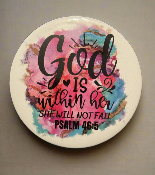 GOD IS WITHIN HER- POCKET MIRROR