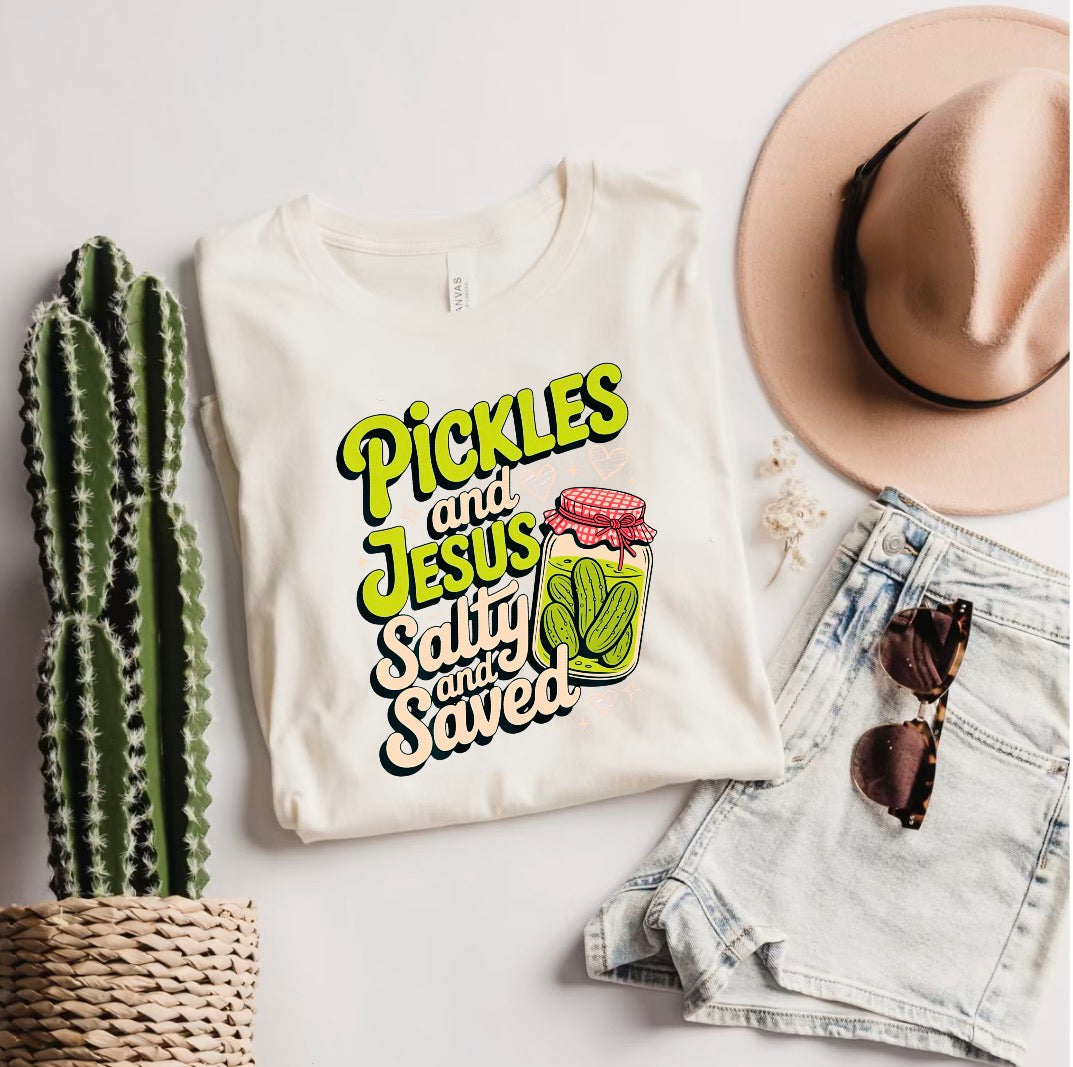 Pickles & Jesus. Salty & Saved - TEE